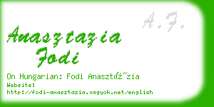 anasztazia fodi business card